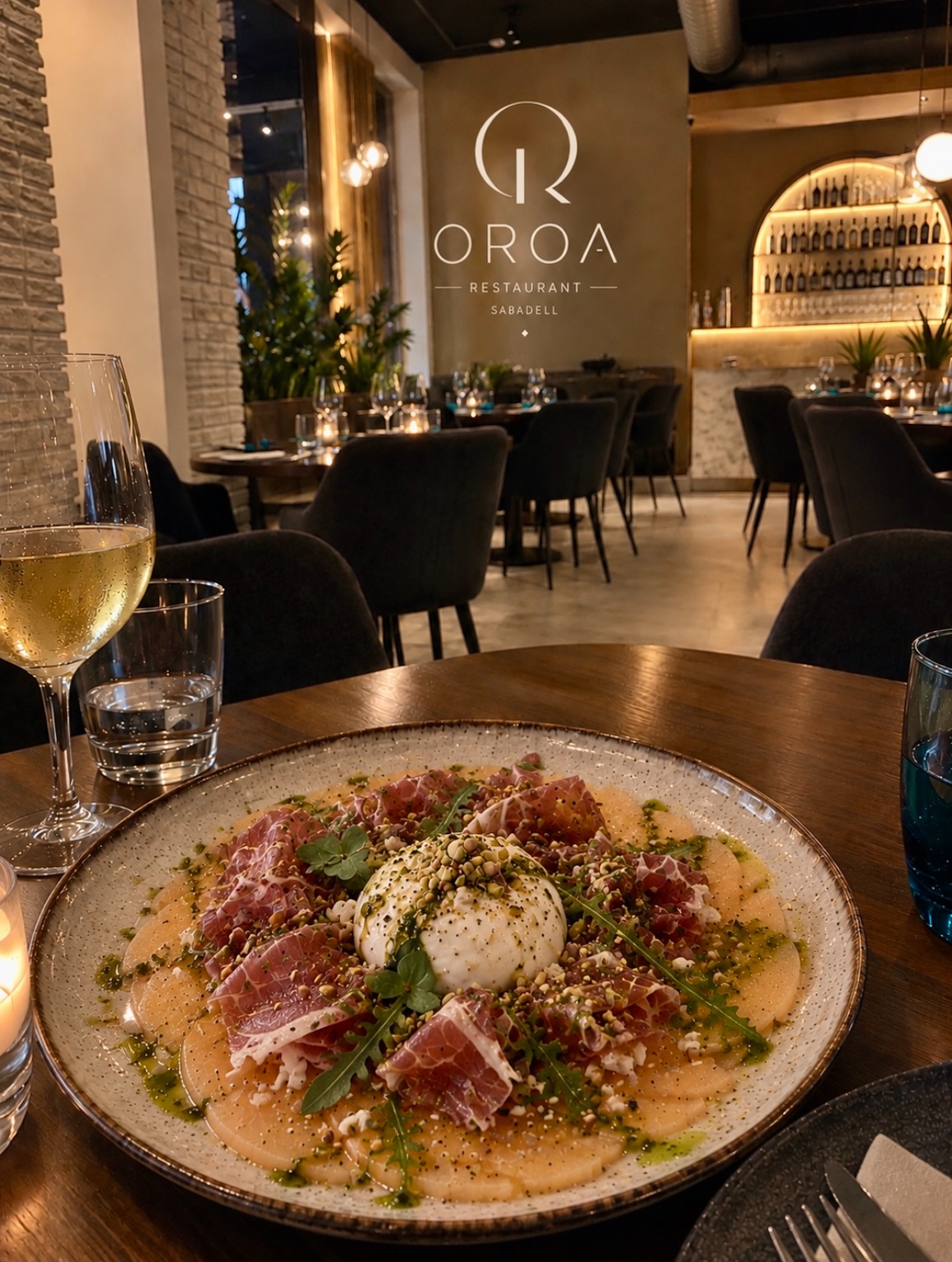 Carpaccio de meló i ibèric