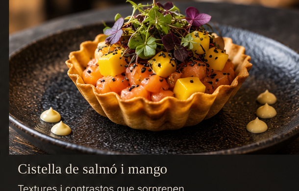Cistella de salmó i mango